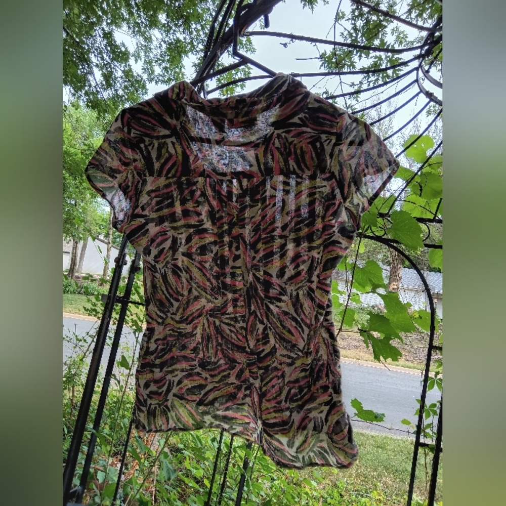 DKNY Jeans Sz M cotton gauze blouse